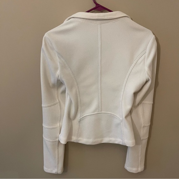 White Knit Moto Jacket - Picture 6 of 6